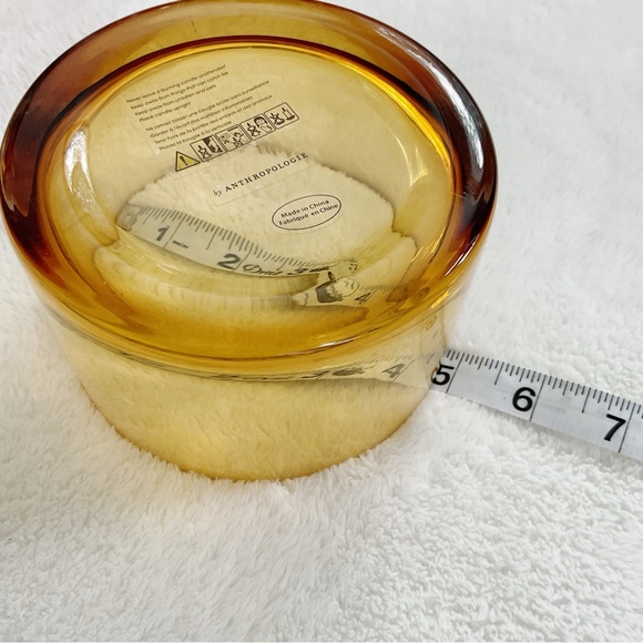 Anthro Ombre Glass Cloche Hurricane Candle Holder Blush Amber - Picture 11 of 16